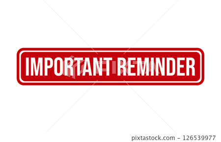 Important Reminder Rubber Stamp Seal Vector Important Reminder Rubber Stamp Seal Vector 126539977