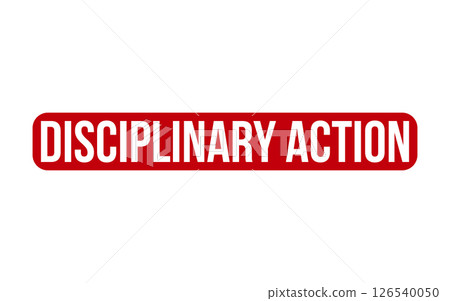 Red Disciplinary Action Rubber Stamp Seal Vector 126540050