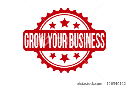 Grow Your Business rubber grunge stamp seal vector 126540112
