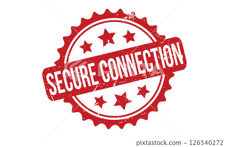 Secure Connection Rubber Stamp Seal Vector 126540272