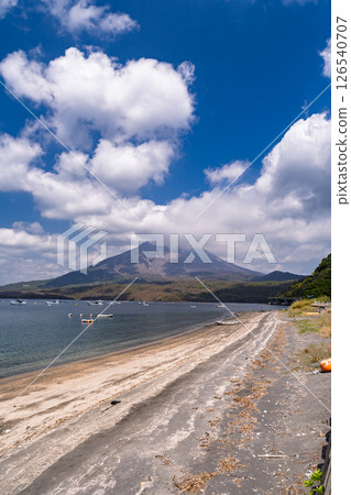 <Kagoshima Prefecture> Sakurajima landscape, view from the coastline 126540707