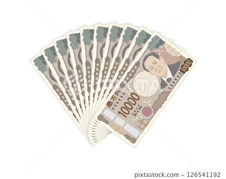 新版10萬日元紙幣插圖 126541192