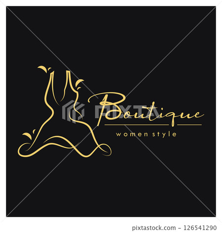 elegant women's fashion logo, clothing, boutique, convection, tailor, garment, business, apparel, fashion designer 126541290