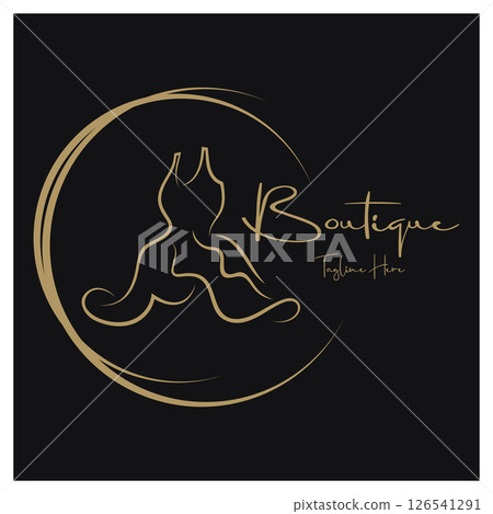 elegant women's fashion logo, clothing, boutique, convection, tailor, garment, business, apparel, fashion designer elegant women's fashion logo, clothing, boutique, convection, tailor, garment, business, apparel, fashion designer 126541291