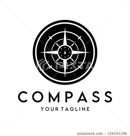 compass icon isolated on background.modern flat compass pictogram,business,marketing,internet concept.trendy simple vector symbol for websitedesign or button to mobile app.logo illustration. 126541296