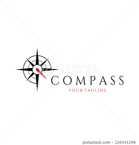 compass icon isolated on background.modern flat compass pictogram,business,marketing,internet concept.trendy simple vector symbol for websitedesign or button to mobile app.logo illustration. 126541299