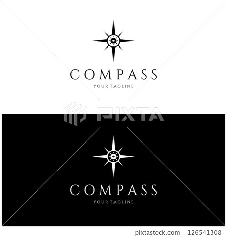 compass icon isolated on background.modern flat compass pictogram,business,marketing,internet concept.trendy simple vector symbol for websitedesign or button to mobile app.logo illustration. 126541308