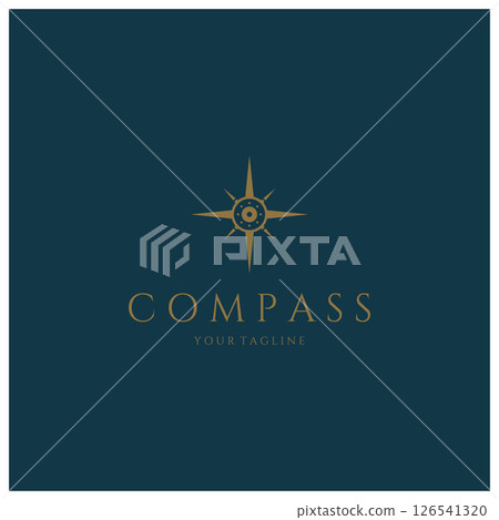 compass icon isolated on background.modern flat compass pictogram,business,marketing,internet concept.trendy simple vector symbol for websitedesign or button to mobile app.logo illustration. 126541320