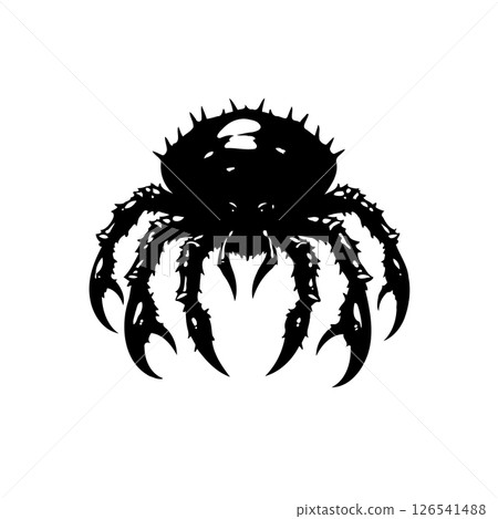 A Sharp Silhouette: Enigmatic arachnid illustration radiating captivating boldness 126541488