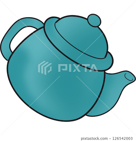 The illustration of a teapot The illustration of a teapot 126542003