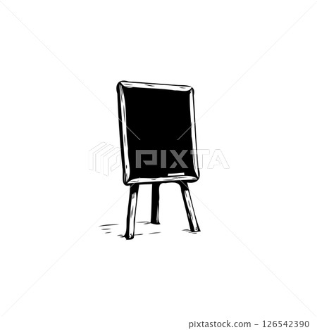 Stylized chalkboard illustration showcasing simplicity and minimalist design 126542390
