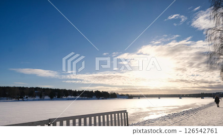 Snowy landscape of the Kemi River Snowy landscape of the Kemi River 126542761