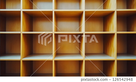 A simple, bare shelf 126542948