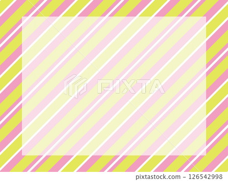 Frame Stripe Striped Pink Yellow 126542998
