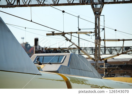 Inspection camera near the pantograph of Doctor Yellow 126543070