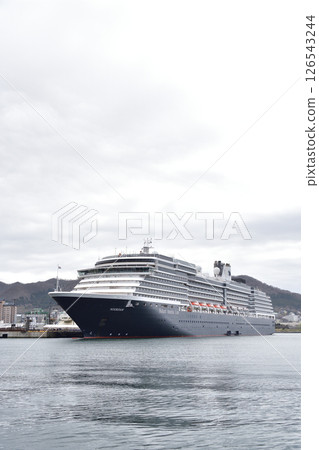 Photographing the cruise ship Noordam calling at Hakodate Port in spring in Hakodate, Hokkaido 126543244