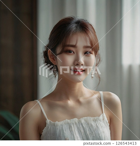 年輕女性的美麗形象 126543413