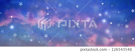Stars and glittering rectangles in the sunset sky Stars and glittering rectangles in the sunset sky 126543540