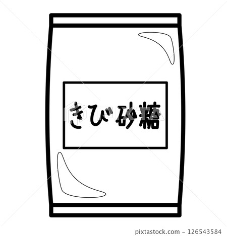 袋子裡的蔗糖的簡單圖示 袋子裡的蔗糖的簡單圖示 126543584
