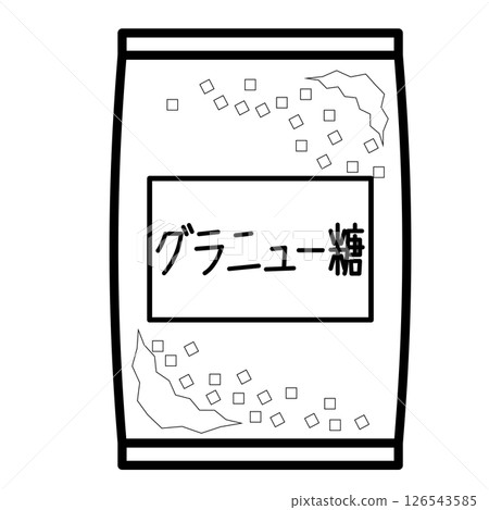 袋子裡的砂糖的簡單圖示 126543585