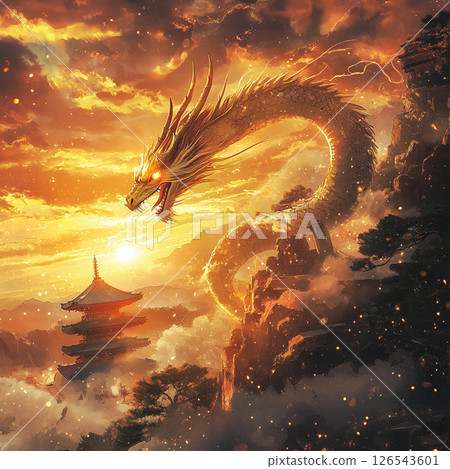 The Golden Dragon and the Awakening of the Dawn Sky The Golden Dragon and the Awakening of the Dawn Sky 126543601