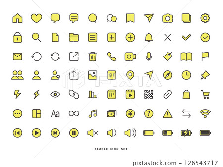 圖示集黃色 SNS 126543717