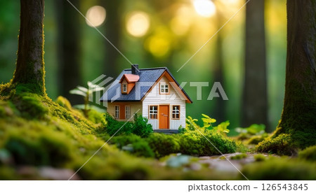 Miniature house in the forest 1 126543845