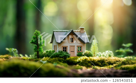 Miniature house in the forest 5 126543851