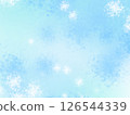 Watercolor snowflake background 126544339