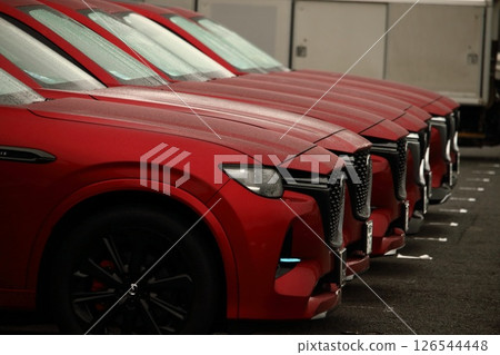 A row of Mazda CX-60s A row of Mazda CX-60s 126544448