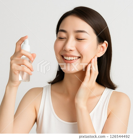 Instant hydration with face mist - a habit to recharge your skin with moisture 126544492