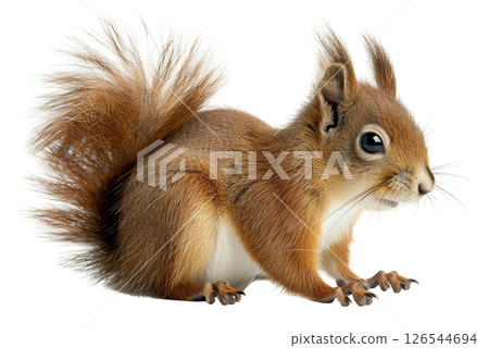 Squirrel isolated on white background png transparent clipart. Squirrel isolated on white background png transparent clipart. 126544694