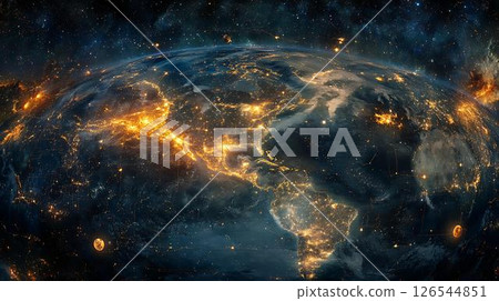 earth globe in space earth globe in space 126544851