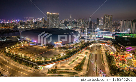 May 12 2025 View of a Vibrant City Landscape at Twilight 126545205