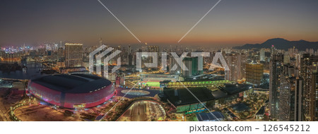 May 12 2025 View of a Vibrant City Landscape at Twilight 126545212