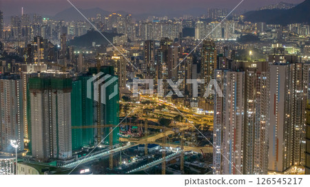 May 12 2025 City Skyline at Sunset with High-Rises and Ongoing Construction 126545217