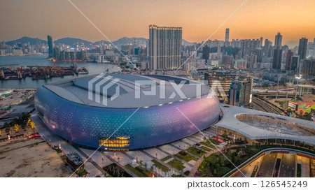 May 12 2025 Modern Architectural Design With Urban Cityscape Backdrop 126545249