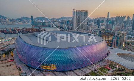 May 12 2025 Modern Architectural Design With Urban Cityscape Backdrop 126545262