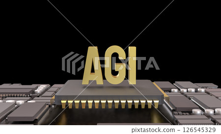 The AGI stands for Artificial General Intelligence technology concept 3d Rendering. The AGI stands for Artificial General Intelligence technology concept 3d Rendering. 126545329