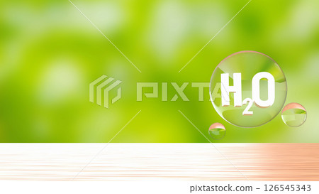 The H2O in bubble for ECO concept 3d Rendering. 126545343