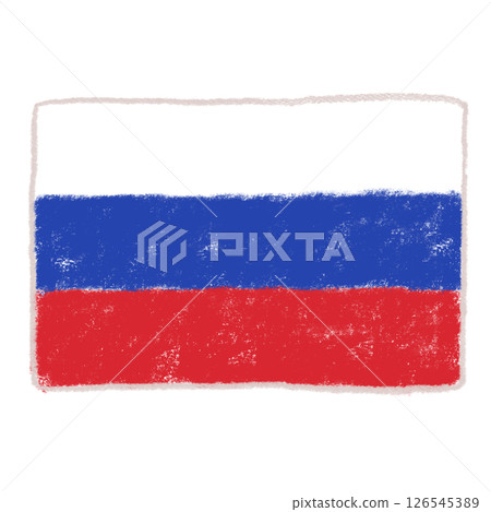 俄羅斯國旗蠟筆觸摸 126545389