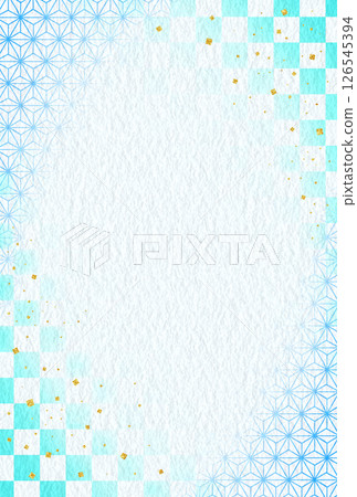 Japanese pattern frame background, Japanese paper, vertical Japanese pattern frame background, Japanese paper, vertical 126545394