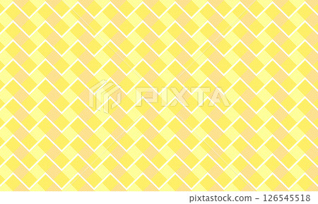 Zigzag pattern with rectangular yellow and orange borders crossing each other 126545518