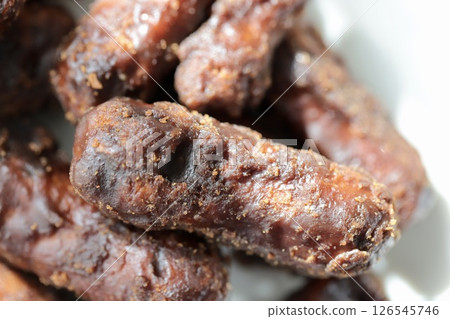 Thick and firm brown sugar karinto with two coats 126545746