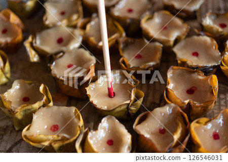 Nian gao or Chinese New Year's cake is sweet food 126546031