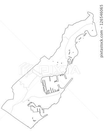 Blank map Monaco 126546065