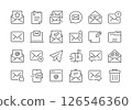 Mail line icon set. Outline web icons. Vector illustration 126546360