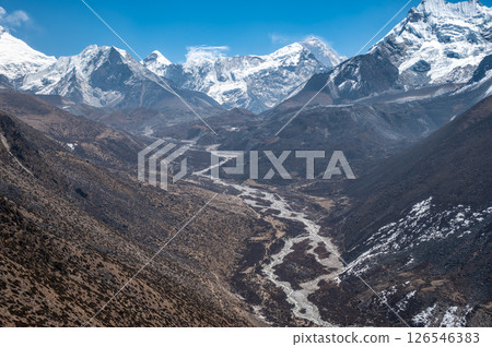 Beautiful view of Imja valley in Sagarmatha national park of Nepal. 126546383