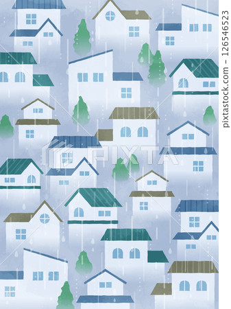 Rainy residential area 126546523