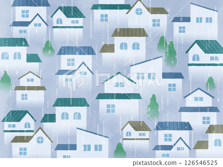多雨的住宅區 126546525